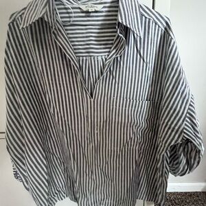 Striped Button-Up Shirt
